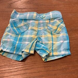 George Blue and Yellow Plaid Kids Shorts: pick 10 for $10